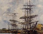 尤金 布丹 : Deauville, Ships at Dock